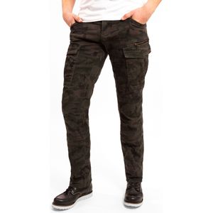 John Doe Stroker XTM, cargo broek, zwart/donkergroen (camouflage), 27/32