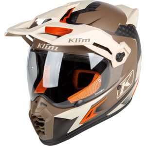 Klim Krios Pro Charger, enduro helm, Mat Bruin/Beige/Grijs, XL