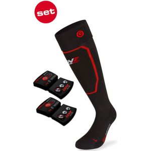 Lenz 5.0 Toe Cap, verwarmde sokken, zwart/rood, 45-47