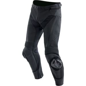 Dainese Delta 4, leren broek geperforeerd, zwart/zwart, 52