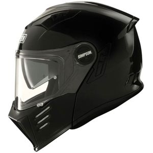 Simpson Darksome Solid, opklapbare helm, zwart, XS