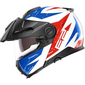 Schuberth E2 Explorer, opklapbare helm, Wit/Rood/Blauw, XL (60/61)