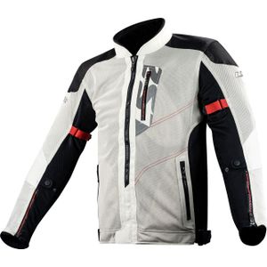 LS2 Alba, textile jacket, lichtgrijs/zwart, 3XL