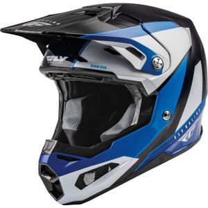 Fly Racing Formula CRB Prime, kruishelm, Zwart/Wit/Blauw, L