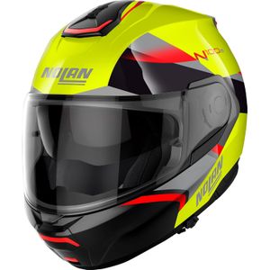 Nolan N100-6 Paloma N-Com, opklapbare helm, geel/zwart/grijs, L