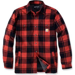 Carhartt Flannel Sherpa, stoffen jas, zwart/rood, L