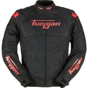 Furygan Atom Vented Evo, textieljas, zwart/rood, XL