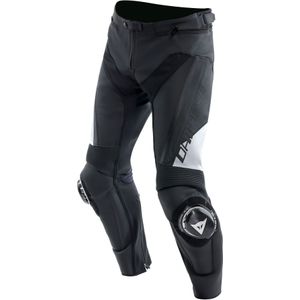 Dainese Delta 4, leren broek, Zwart/Wit, 58