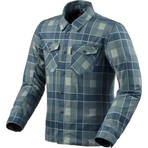 Revit Bison 2 H2O, overhemd/stof jas waterdicht, donkerblauw/lichtblauw, XXL