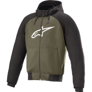 Alpinestars Chrome Sport, zip hoodie, zwart/lichtgroen, L