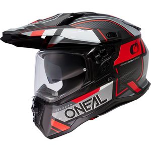 ONeal D-SRS Square, enduro helm, Mat Zwart/Grijs/Rood, XL