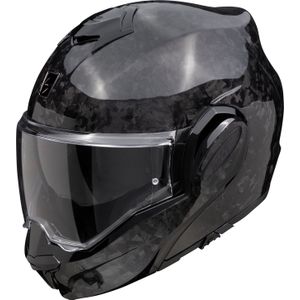 Scorpion EXO-Tech Evo Carbon Onyx, modulaire helm, zwart/grijs, XXL
