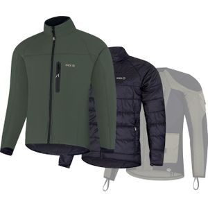 Knox Dual Pro 3in1, stoffen jas, donkergroen, M