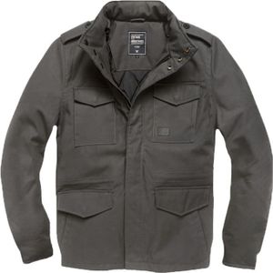 Vintage Industries Brent Parka, textieljas waterdicht, grijs, L
