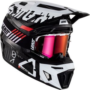 Leatt 9.5 Carbon S23, kruishelm, Zwart/Wit, XS