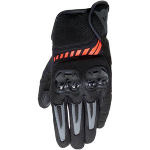 Dainese Mig 3 Air, handschoenen, Zwart/Neon-Rood, XL