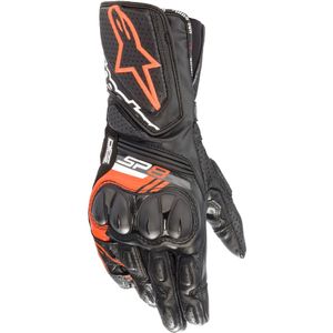 Alpinestars SP-8 V3, handschoenen, Zwart/Neon-Rood, XL