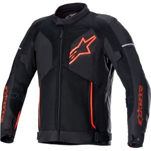 Alpinestars Viper V3 Air, textieljas, Zwart/Neon-Rood, XL