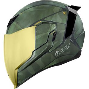 Icon Airflite Battlescar 2, integraalhelm, groen, M