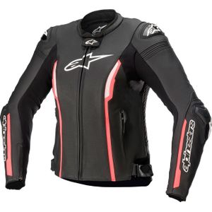 Alpinestars Stella Missile V2, leren jas vrouwen, zwart/pink, 44