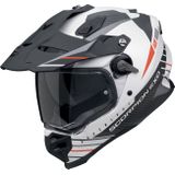 Scorpion ADF-9000 Air Feat, enduro helm, Mat Wit/Zwart/Rood, XXL