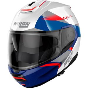 Nolan N100-6 Paloma N-Com, opklapbare helm, Wit/Grijs/Blauw, M