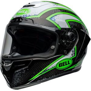 Bell Race Star DLX Flex Xenon, integraalhelm, Zwart/Wit/Groen, XL