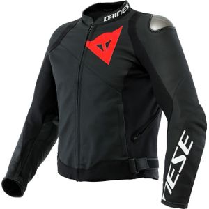 Dainese Sportiva, leren jack, Mat-Zwart/Mat-Zwart, 54