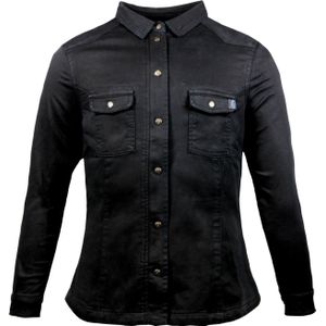 John Doe Motoshirt Basic, blouse/jas vrouwen, zwart, S
