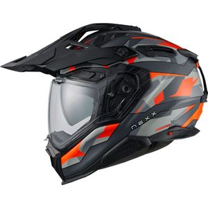 Nexx X.WED3 Trail Mania, enduro helm, Mat Zwart/Grijs/Oranje, XS