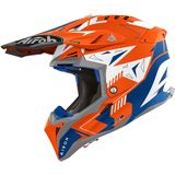 Airoh Aviator 3 Spin, kruishelm, Mat Neon-Oranje/Blauw/Wit, XL