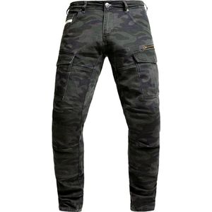 John Doe Defender Mono, cargo broek, zwart/donkergroen (camouflage), 32/34