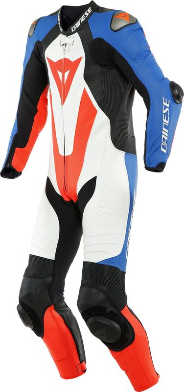 Dainese Laguna Seca 5, lederen pak 1st. geperforeerd, Zwart/Wit, 110
