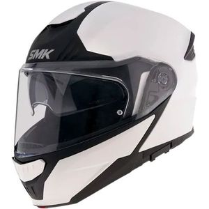 SMK Gullwing Solid, opklapbare helm, Wit/Zwart, XXL