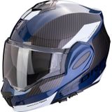 Scorpion EXO-Tech Evo Team, modulaire helm, Zwart/Blauw/Wit, S