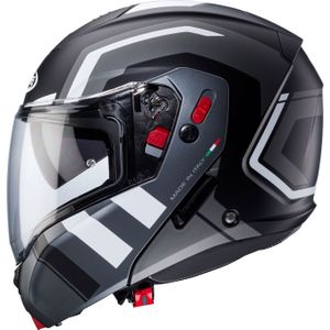 Caberg Horus X Road, opklapbare helm, Mat Zwart/Grijs/Wit, XL