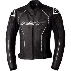 RST S-1, leren jas, Zwart/Wit, XXL