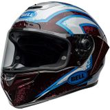 Bell Race Star DLX Flex Xenon, integraalhelm, Zwart/Wit/Lichtblauw/Rood, L