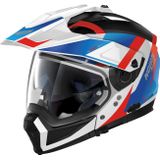 Nolan N70-2 X Skyfall N-Com, modulaire helm, Zwart/Wit/Rood/Blauw, XXL