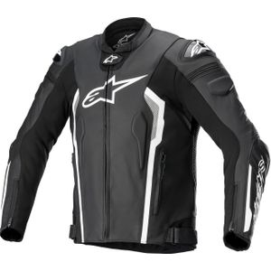 Alpinestars Missile V2, leren jas, Zwart/Wit, 54