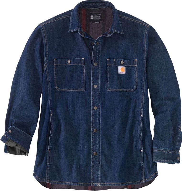 Carhartt Denim-Fleece, shirt, Donkerblauw (H84), L