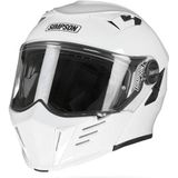Simpson Darksome Solid, opklapbare helm, witte, S
