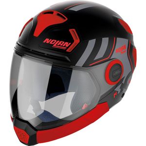 Nolan N30-4 VP Parkour, modulaire helm, Mat Rood/Grijs/Zwart, XL