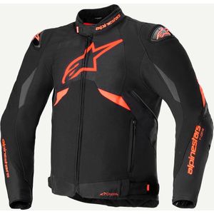 Alpinestars T-GP R V3, textieljas Drystar, Zwart/Neon-Rood/Wit, 3XL