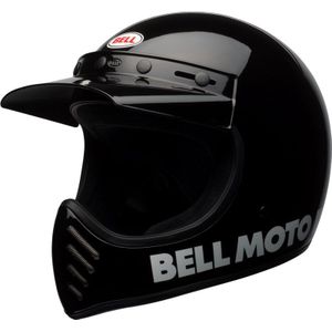 Bell Moto-3 Classic, kruishelm, Zwart/Wit, XXL