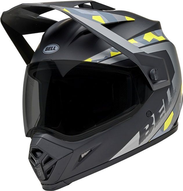 Bell MX-9 Adventure MIPS Mesa, avonturenhelm, Mat Zwart/Grijs/Neon-Geel, XL