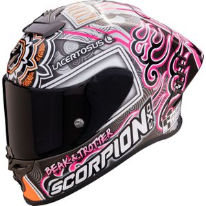 Scorpion EXO-R1 Evo Air FIM 1 Aron Canet, integraalhelm, Roze/Wit/Zwart/Oranje, M