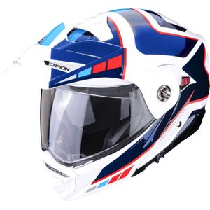 Scorpion ADX-2 Camino, opklapbare helm, Wit/Blauw/Rood, L