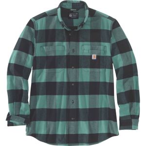 Carhartt Flannel-Plaid, shirt, Donkergroen/Donkergrijs (L04), XL