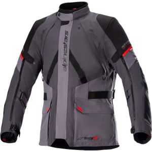 Alpinestars Monteira, textieljas Drystar, Donkergrijs/Zwart/Neon-Rood, 4XL